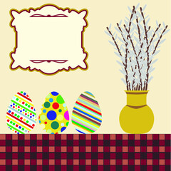 vector happy Easter greeting card 