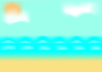 Obraz na płótnie Canvas Beach and tropical sea. EPS10 vector.