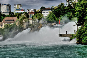 Rheinfall bei Schaffhausen in der Schweiz 20.5.2020