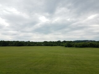 large mowed grass field