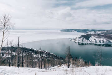 Winter lake Baikal