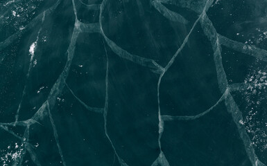 Baikal ice, frozen lake, ice patterns