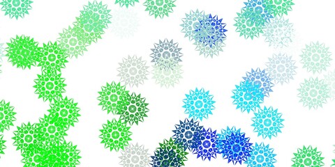 Light multicolor vector texture with bright snowflakes.