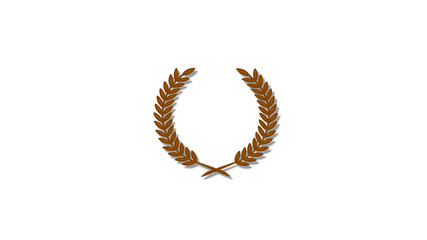 New orange dark 3d wheat icon on white background,Best wheat icon