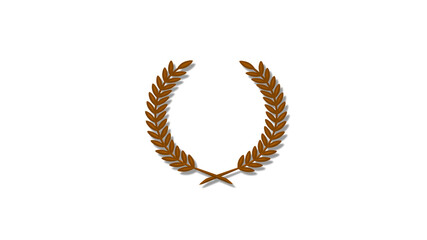 New orange dark 3d wheat icon on white background,Best wheat icon