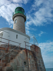 Le Croisic Lighthouse - view from the rocks below - on a bright sunny afternoon