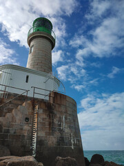Le Croisic Lighthouse - view from the rocks below - on a bright sunny afternoon