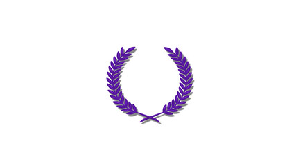 Amazing purple dark 3d wheat icon on white background,Best wheat icon