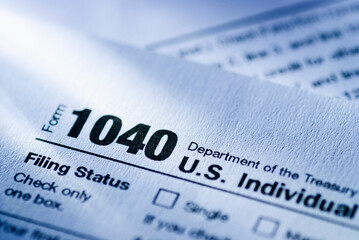US Treasury Form 1040 for an Individual Return