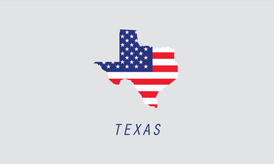 Texas map U.S. state shape vector illustration 