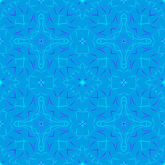 Seamless endless repeating multicolored bright ornament of different colors on combined background