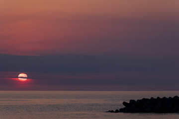 秋田県　西目　海