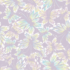 Pastel ombre butterflies seamless vector pattern. Light lavender surface print design. For backgrounds, nursery home decor, fabrics, stationery, wedding gift wrap, cards, packaging, and scrapbooking. © rysunki.malunki