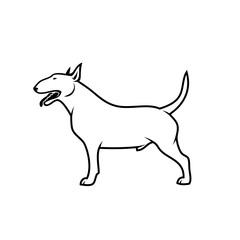 Bull Terrier dog - vector illustration
