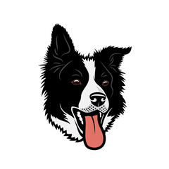 Border Collie dog - isolated vector illustration
