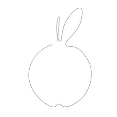 Apple icon on white background, vector illustration	