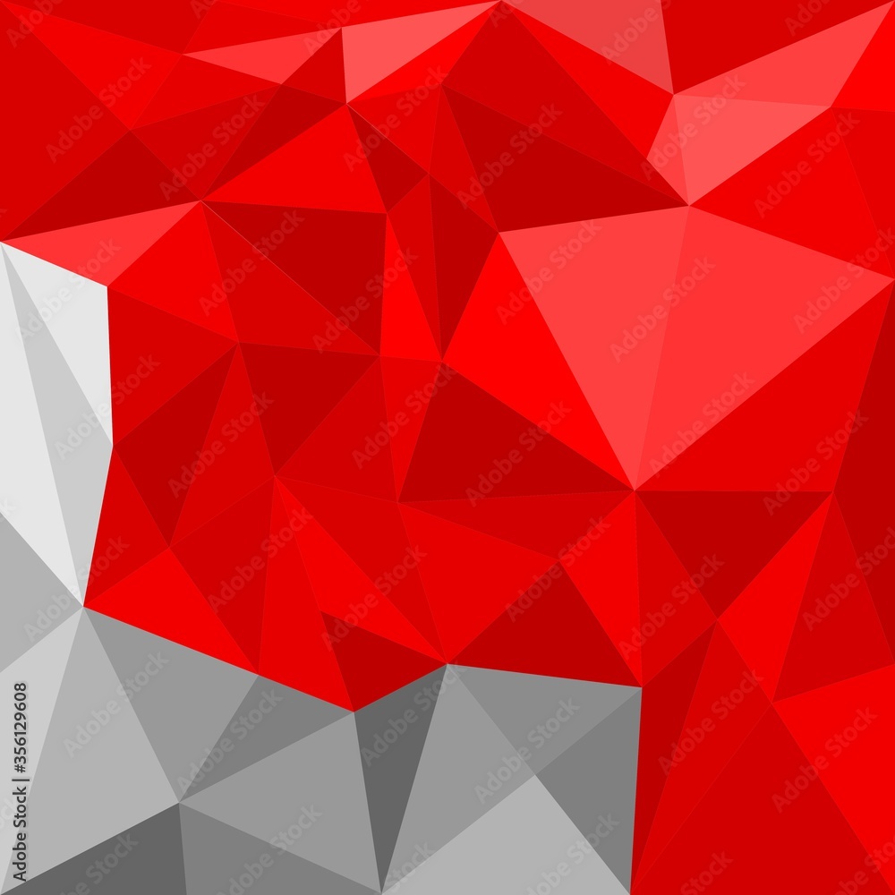 Poster grey and red triangle vector background or seamless pattern. flat black, red and grey surface wrappi