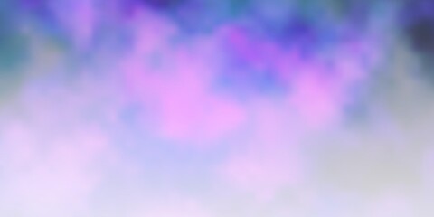 Light Purple vector background with clouds. Shining illustration with abstract gradient clouds. Beautiful layout for uidesign.