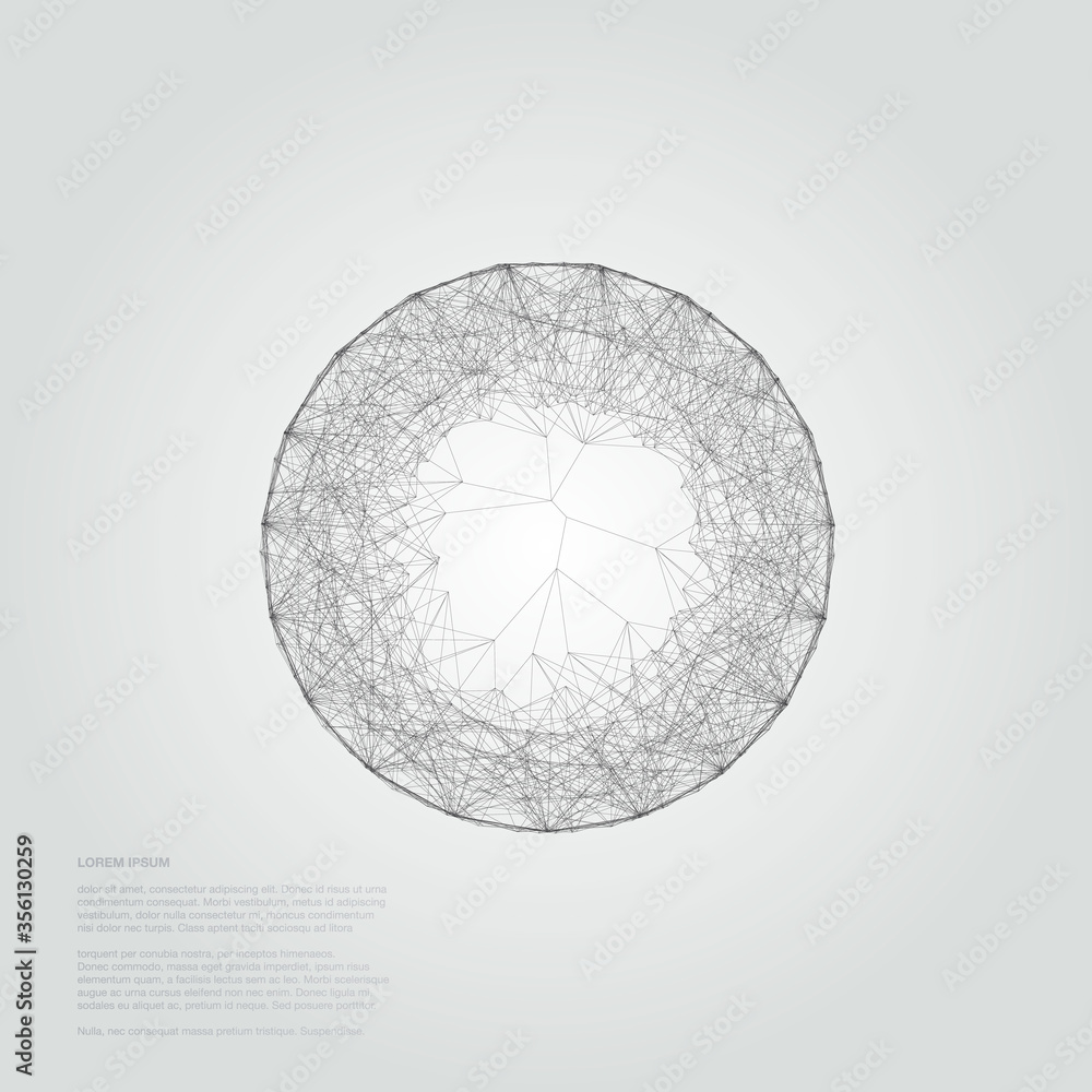 Poster minimal abstract geometric light circle graphic design with text eps 10 stock vector illustration