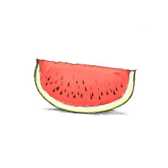 Aufgeschnittene Wassermelone
