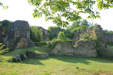 Ruins of the historic city walls,  and fortifications to the citadel of Blaye, Gironde department...