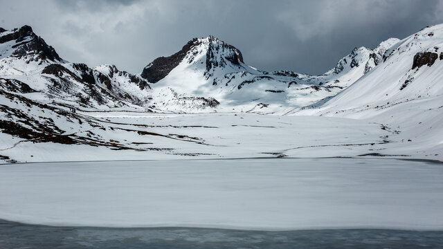 Himalayas landscape, Annapurna circuit trek, high altitude Tilicho lake view
