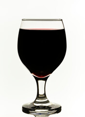 cocktail glass of water with ice