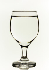 empty wine glass isolated