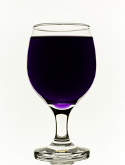 cocktail glass of water with ice