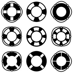 Lifebuoy icon, logo isolated on white background