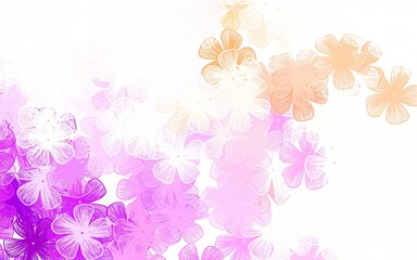 Fototapeta na wymiar Light Pink, Red vector abstract design with flowers
