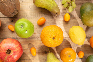 A wide variety of fruits, nutritious and delicious. Healthy food