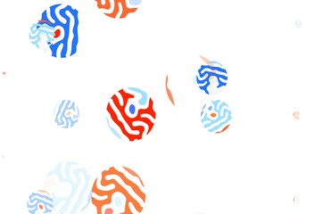 Light Blue, Red vector texture with disks.