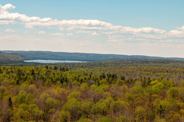 Fototapeta na wymiar View of Rock Lake from the the Booth rock trail in Algonquin Park, Ontario, Canada.