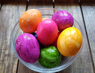 Colorful easter eggs