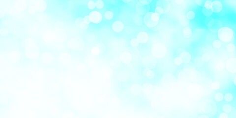 Light BLUE vector background with circles. Abstract decorative design in gradient style with bubbles. Pattern for booklets, leaflets.