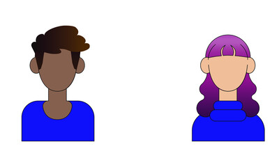 multi gender adults with and without mask, young adults, sickness prevention without a mask wearing mask to help prevent the spread of viruses, illustrative vector.