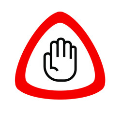 stop hand sign