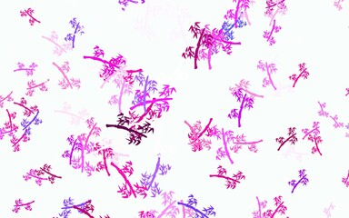 Light Pink vector abstract pattern with branches.