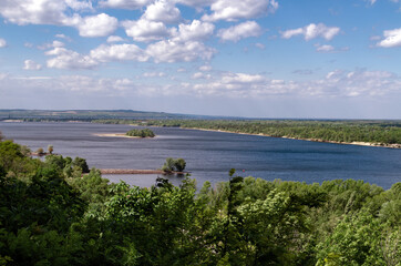 Dnieper river in spring afternoon