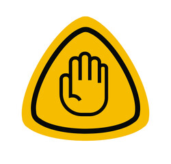 stop hand sign