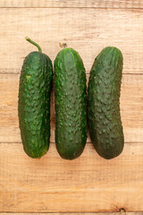 Tasty and juicy cucumbers. Healthy food
