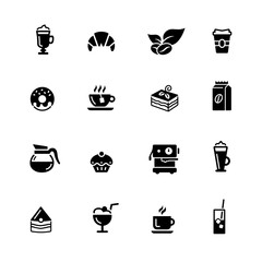 Coffee Shop Icons // Black Series
