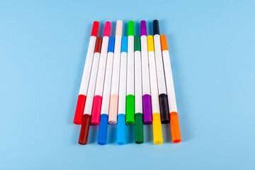 Fototapeta premium colored markers on white background