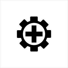 medical croos flat icon 