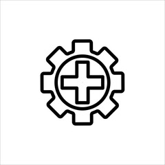 medical croos flat icon 