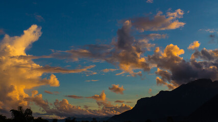 sunset in the mountains