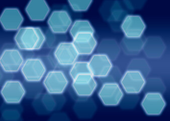 abstract blue background with hexagons