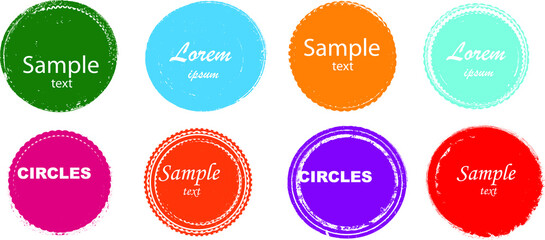 Set of abstract shapes. Vector stamps