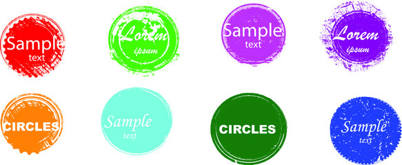 Obraz premium Set of abstract shapes. Vector stamps